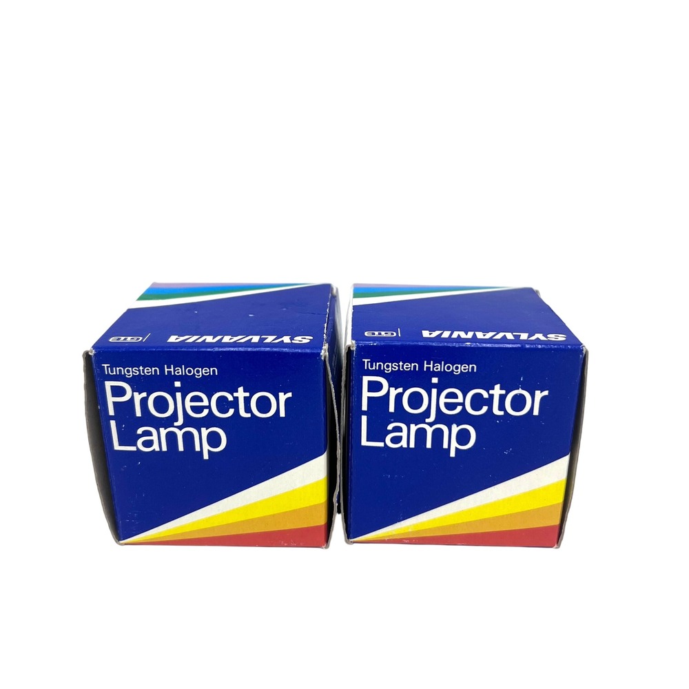 Sylvania Lot of 2 ELH Tungsten Halogen Projector Lamp 300W 120V GTE Blue Dot NEW